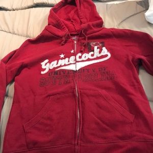 University of South Carolina zippered sweatshirt/jacket with pockets.